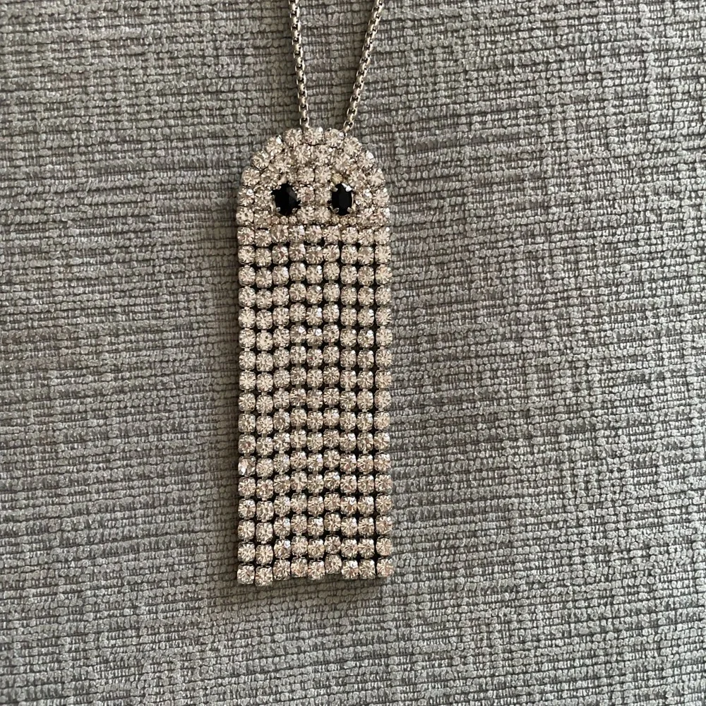 Vera Wang Necklace Halloween New Ghost Sophisticated Long Rhinestones NWT - Picture 4 of 14